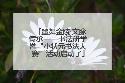 墨舞金陵·文脉传承——书法研学暨“小状元书法大赛”活动启动了